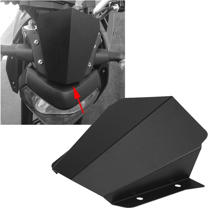 Motorfiets Modificatie Zwarte Windscherm Windscherm Beschermer voor Yamaha MT 09 2014 2016 black