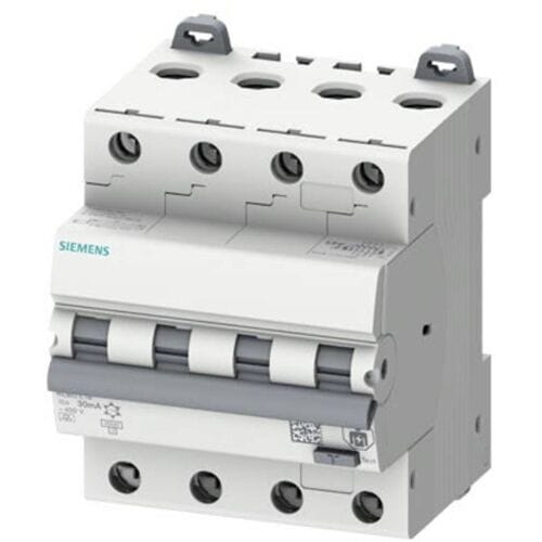 Siemens 5SU13467FP16 Aardlekschakelaar/zekeringautomaat Afmeting zekering = 3 4-polig 16 A 0.03 A
