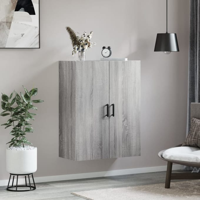 vidaXL Bovenkast 69,5x34x90 cm grijs sonoma eikenkleurig
