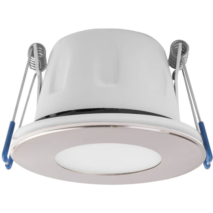 MEGAMAN LED inbouwspot Tego Slim, 2.800 K, nikkel, IP65