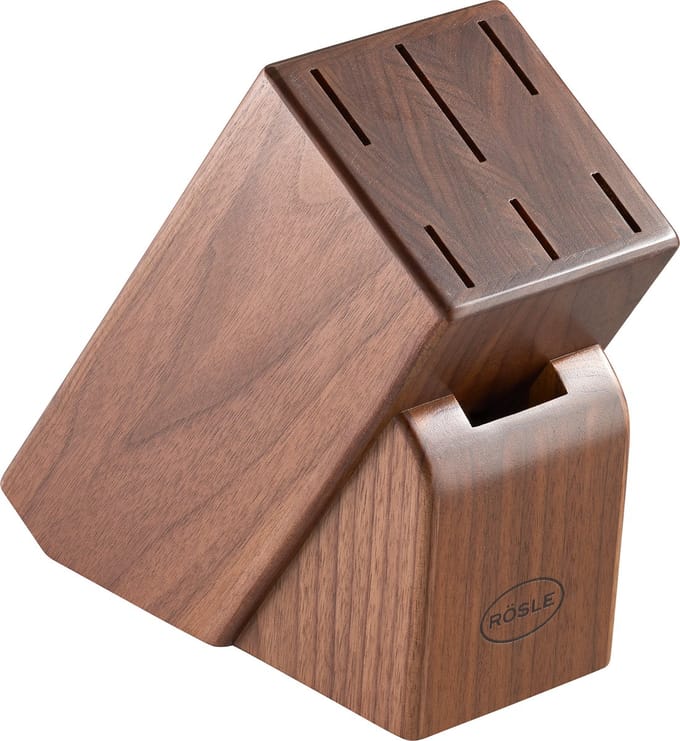 Messenblok, 6 Messen, Walnoot Hout - Rösle | Passion
