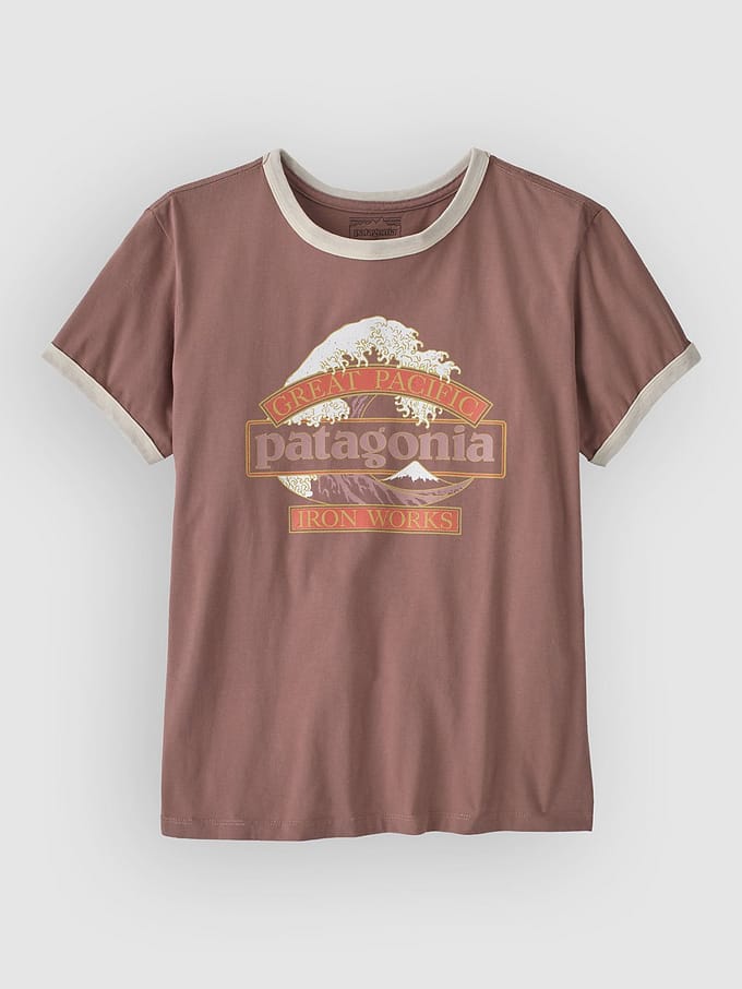 Patagonia Great Waves Ringer T-Shirt roze