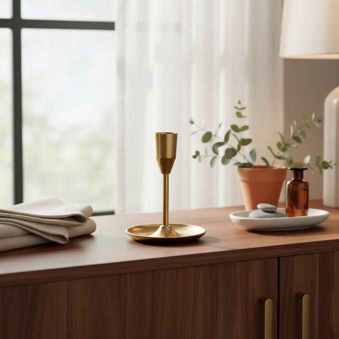 Lolaa Kandelaar Aurora goud 16cm