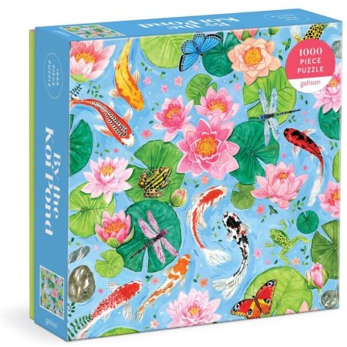 By The Koi Pond 1000 Piece Puzzle In Square Box - Galison