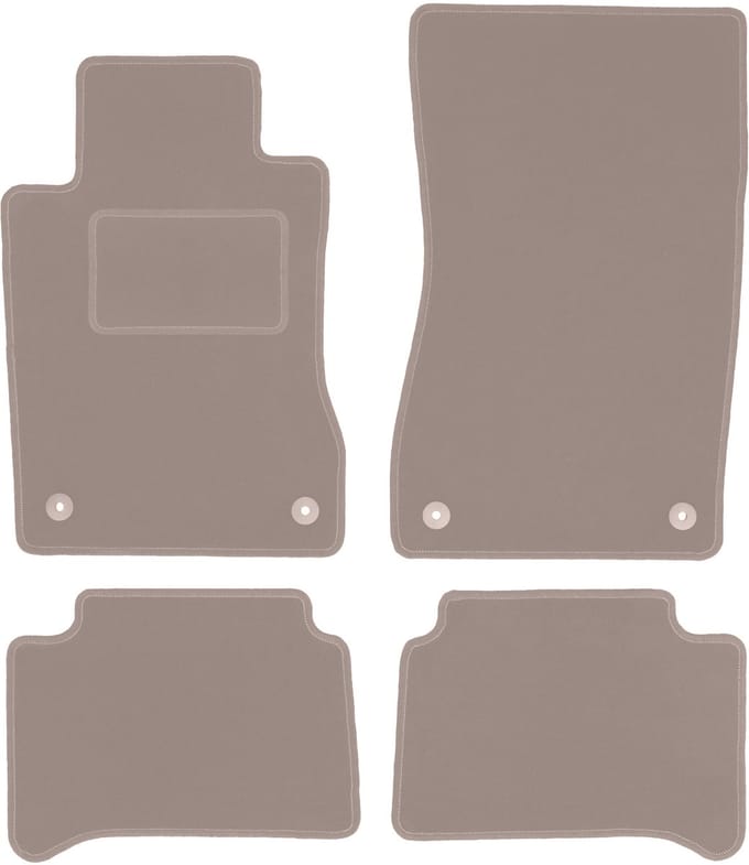 Beige velours matten voor: Mercedes CLS C219 sedan (2004-2010)