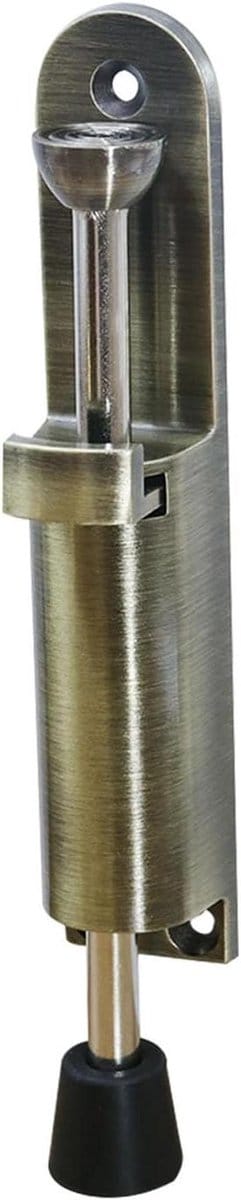 Deurstopper - Deurhouder - Deuren Open Houden - Voetbediend - 192mm Hoog - Antiek Messing
