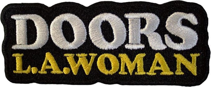 The Doors - LA Woman Text Logo on Black Patch - Zwart