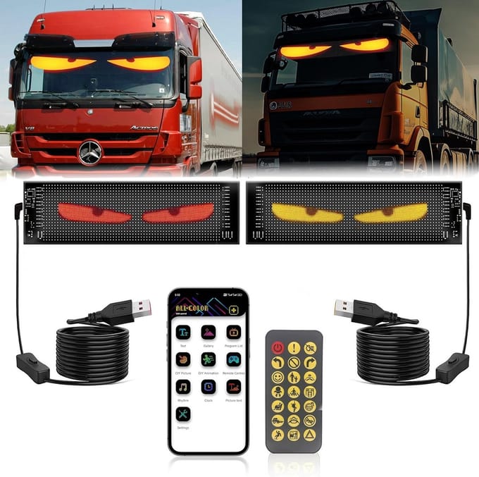 Programmeerbaar LED Display Bord voor Auto en Vrachtwagen met App en Afstandsbediening