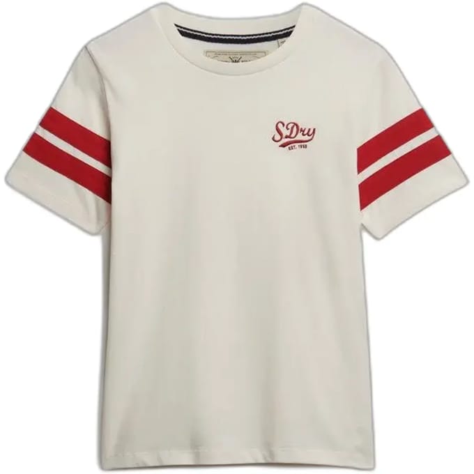 Superdry - Varsity Stripe Script T-shirt - Dames - T-shirts