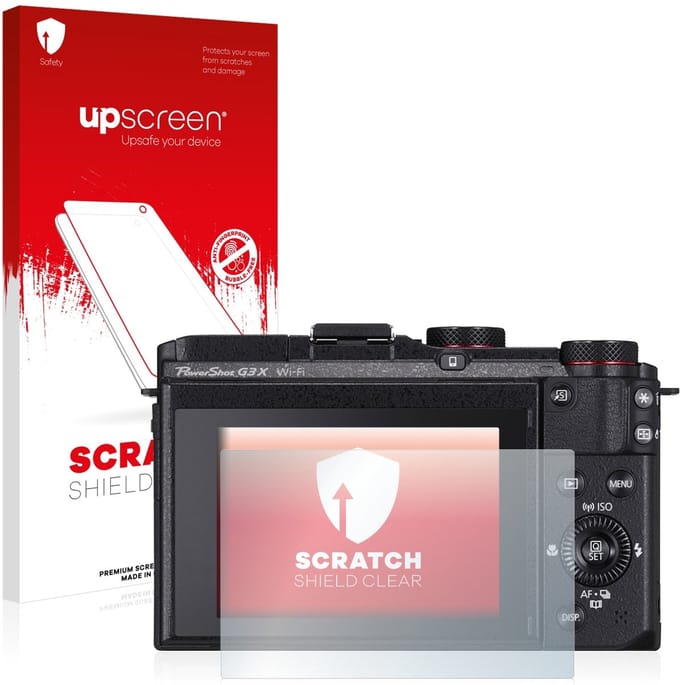 upscreen - Screenprotector voor Canon PowerShot G3 X - Folie Beschermfolie transparant