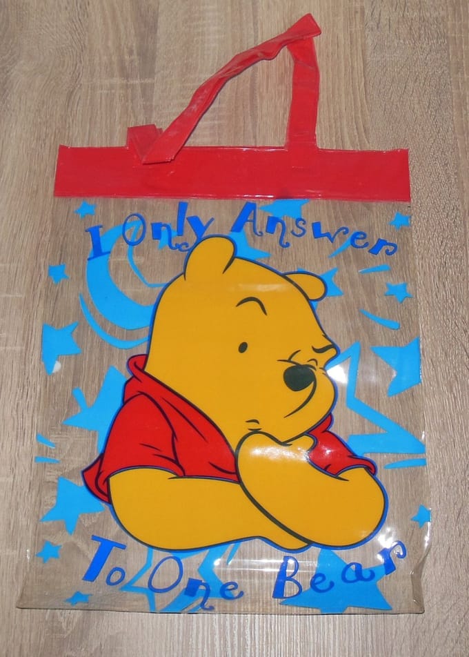 Kindertasje plastic Winnie de Poeh print #1