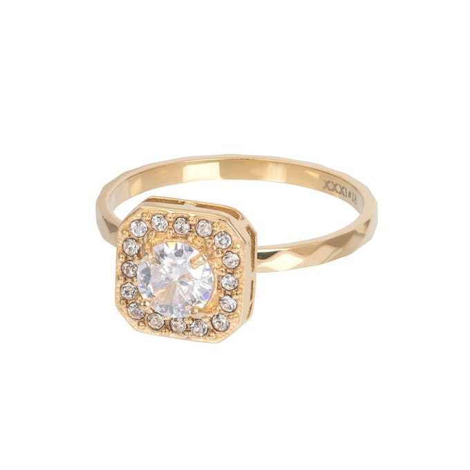 Fame-Halo-Goudkleurig-Dames Ring