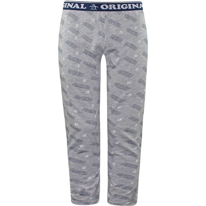 Penguin Lounge heren pyjama grijs