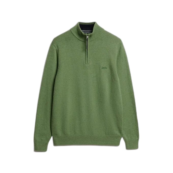 Heren trui van gemengde wol met opstaande kraag Superdry