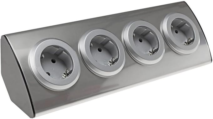 ChiliTec Stopcontact, roestvrij staal