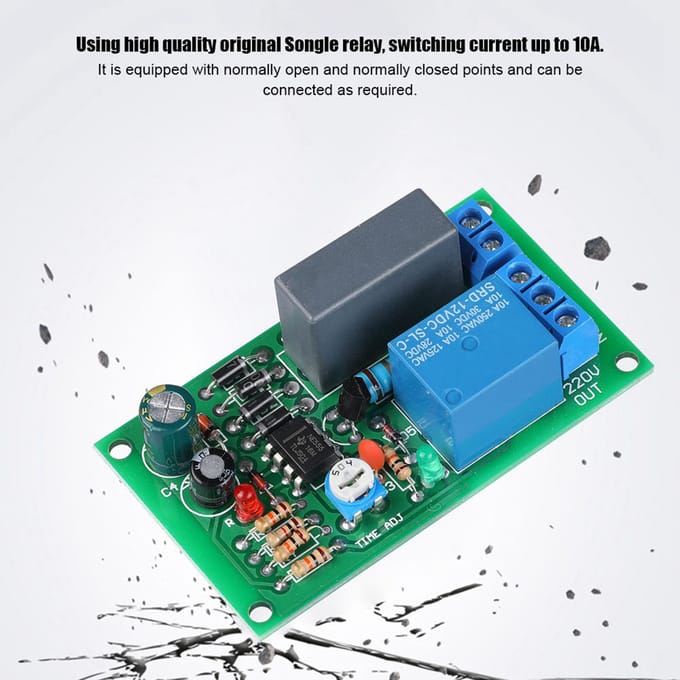 220V Relaisbord Timerrelais Vertragingsschakelaarmodule IngangUitgang Vertraging Uit Schakelaarmodule