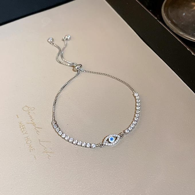 Ovaal Oog Verstelbare Armband Middeleeuwse Temperament Armband Retro Mode Sieraden Dames gray