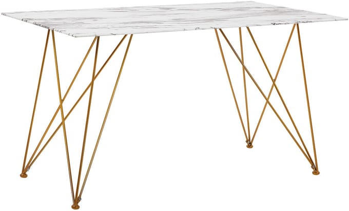 KENTON - Eettafel - Grijs - 80 x 140 cm - Veiligheidsglas