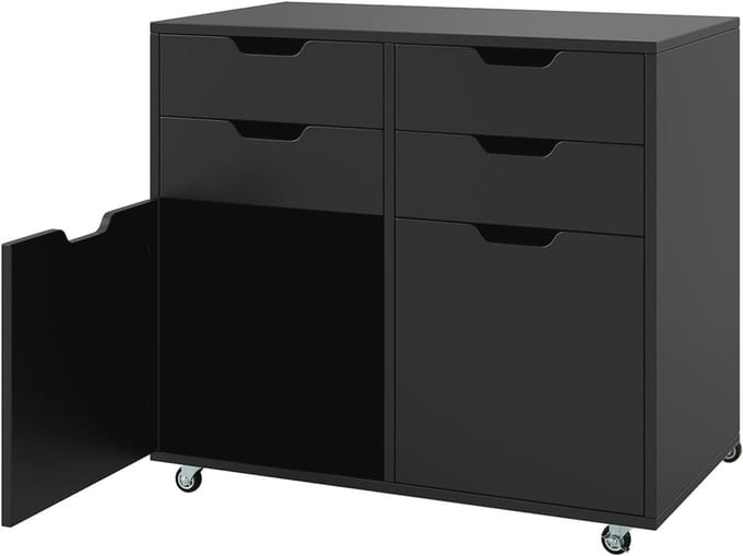 Rolcontainer met 7 laden - archiefkast met wieltjes voor kantoor en thuis