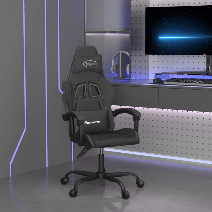 vidaXL - Gamestoel - kunstleer - zwart