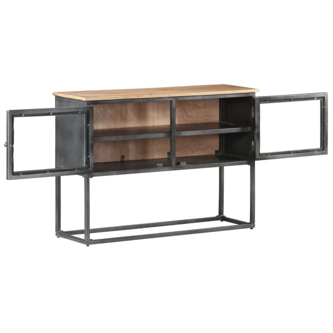 vidaXL - Dressoir - 100x30x70 - cm - massief - acaciahout - grijs