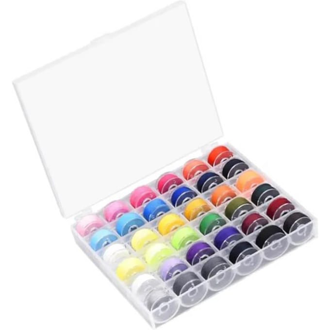 36 Stuks Spoeldraad Set Assorti Kleur Transparant Plastic Polyester Voorgewonden Spoeldraad voor gray