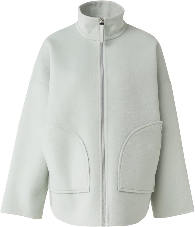 Dubbellaags twill jasje met hoge kraag voor dames COMMA