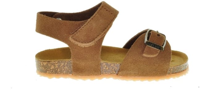 Plakton Nubuck Leder Cognac Kindersandaal Gesp Velcro maat 21