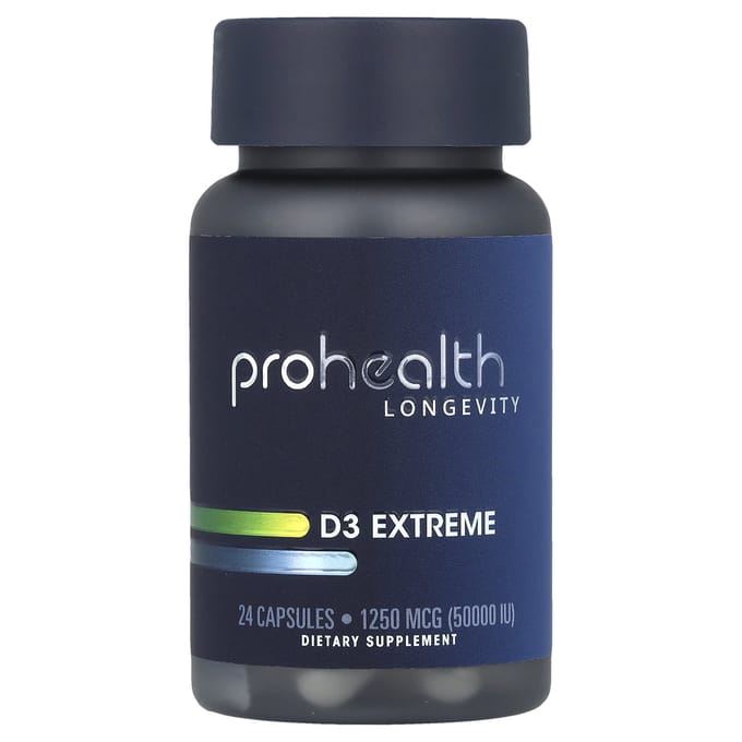 ProHealth Longevity, D3 Extreme, 50.000 IE, 24 capsules