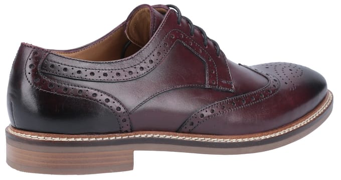 Hush Puppies Bryson Leren Heren Bordeaux Brogues Schoenen