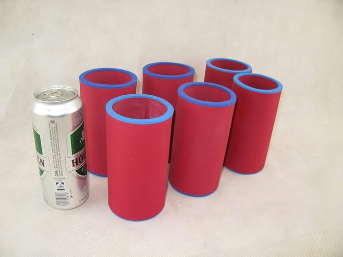 Set van 6 Bierkoelers voor 0.5L Blikjes - Hoogwaardige Neopreen Fleskoelers