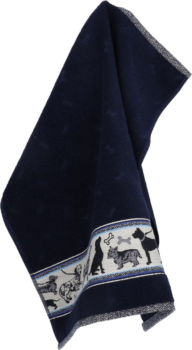 Bunzlau Castle | Keukendoek Hond Donkerblauw