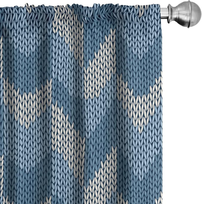 ABAKUHAUS Blauw Gordijnen – 2x75x225 cm – Mikrofaser – Halfdonker