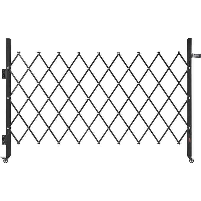 Enkel inklapbaar beveiligingshek Vergrendelbaar schaarhek 74,80 x 51,57 inch (BxH)