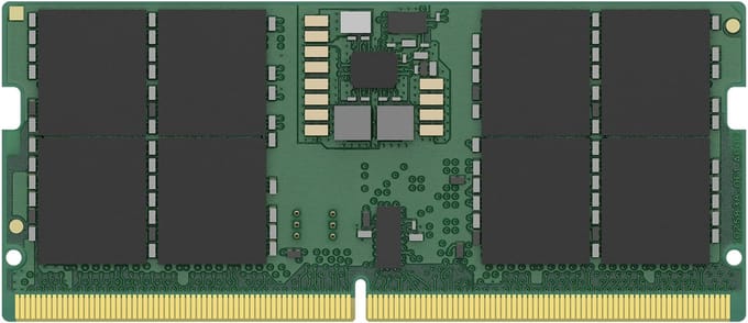 Kingston ValueRAM Clocked (CSODIMM) DDR5-6400 - 16GB - CL52 - Single Channel (1 pcs) - Groen