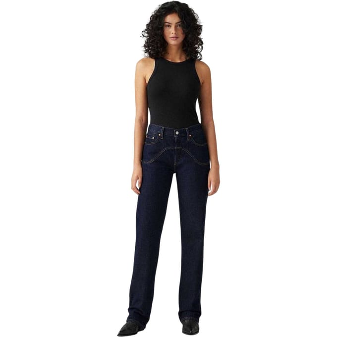 Levis Damesjeans uit de jaren ’90 met 5 zakken (Donkerblauw)