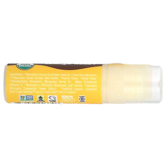 Eco Lips, Mongolian Kiss, Lip Balm, Vanilla Honey, 7 g (0.25 oz) yellow