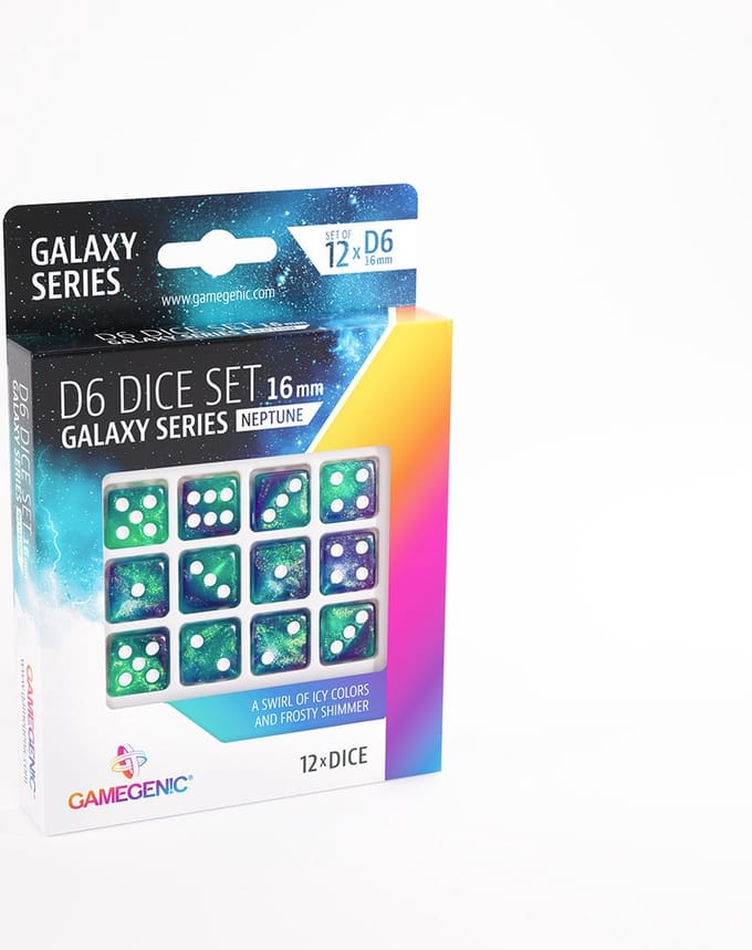Dobbelstenen Galaxy Series Neptune D6 Set (12ST) - Accessoires