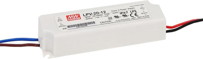 Mean Well LED Trafo 20W 12V DC 1670mA IP67 CV