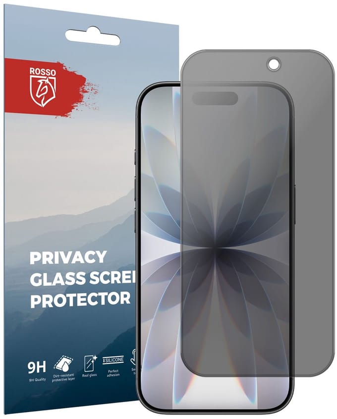 Rosso Privacy Screen Protector Geschikt voor iPhone 17 - 9H Gehard Glas - Case Friendly Tempered Glass - Eenvoudige Installatie