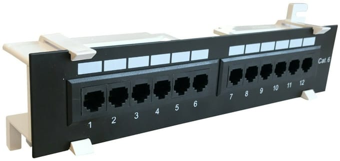 DSIT CAT6 UTP Wallmount Patchpaneel - 12 poorts