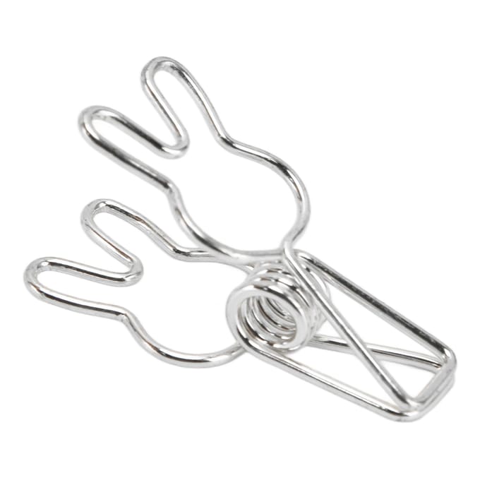20 Stuks Clips Multifunctioneel Electroplating Hol Metaal Binder Sterke Veerklem Zilver paars