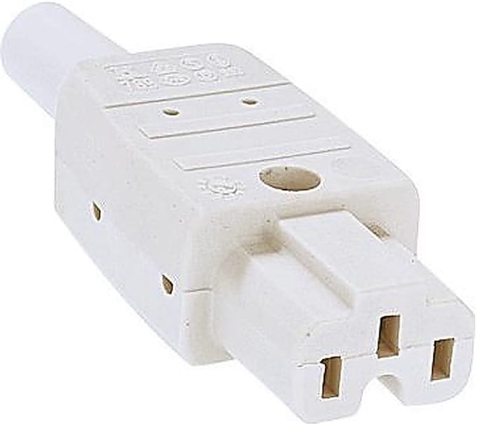 Apparaat Stekker - C15A Apparaat Stekker - 10A 250V - Wit