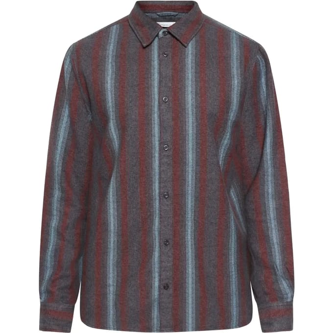 Flanellen overhemd met lange mouwen KnowledgeCotton Apparel Striped