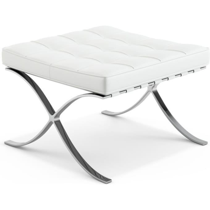 Knoll International - Mies van der Rohe Barcelona Ottoman - Volo White - wit - Relax