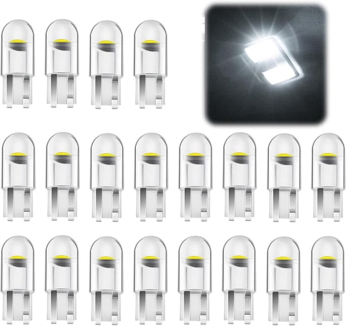 Autolampen Set - Binnenverlichting Dashboard - Auto Verlichting - 20 Stuks Pakket - T10 W5W - Wit