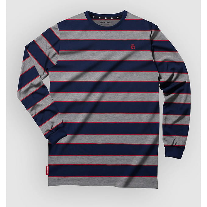 Loose Riders Austin Red Long Sleeve Tech Tee grijs