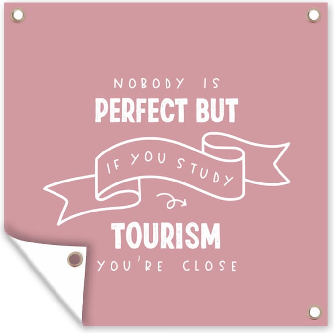 Tuindoek Tourism - Studenten - Leren - Quotes - 100x100 cm