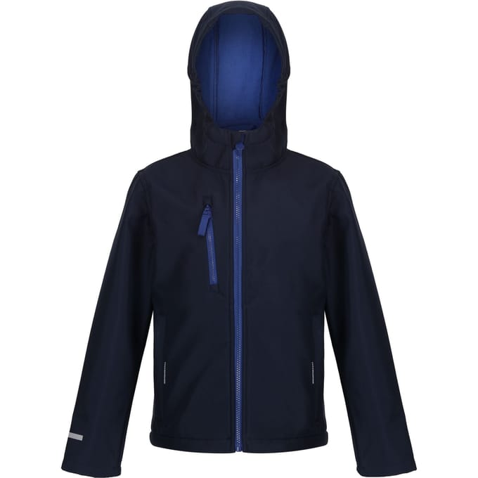 Regatta Kinder/Kids Ablaze 3 Layer Soft Shell Jas (Marine/Nieuw Koninklijk)