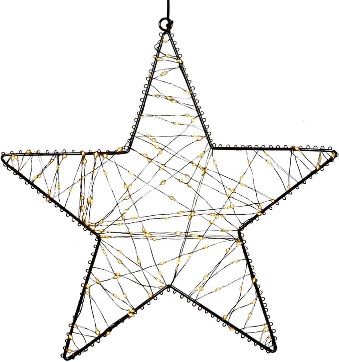 Anna's Collection Verlichte ster - 160 led lampjes - warm wit - D36 cm - verlichte figuren - kerstverlichting